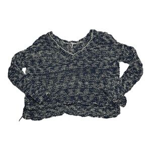 Free People Knit Open V Neck Sweater